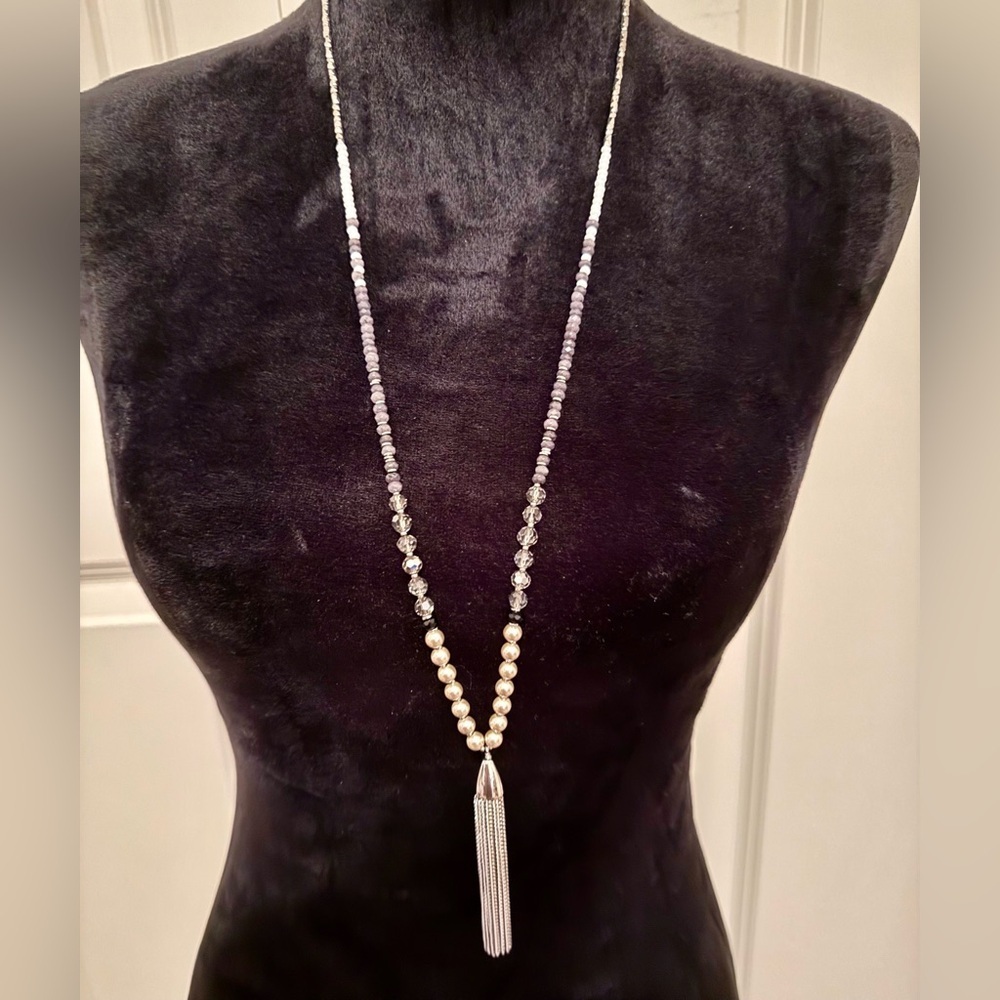 Elegant Multi-Strand Beaded Necklace - Picture 2 of 4